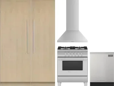 5 Piece Package Includes Refrigerator, Freezer, Range, Hood And Dishwasher